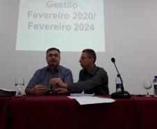 Secretário de Estado da Saúde do Paraná Beto Preto e o Secretário Executivo do CES/PR Mauricio Mesadri